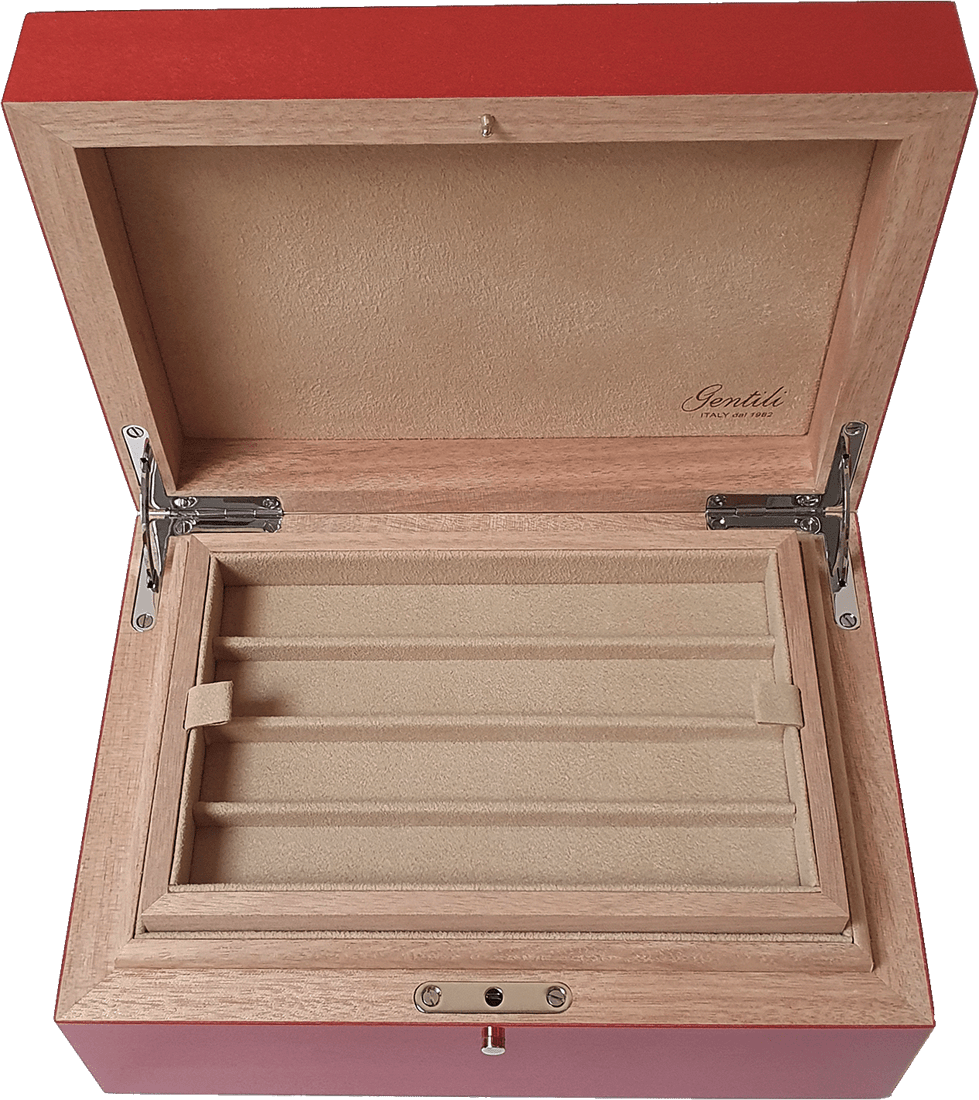 Gentili pen chest for 12 pens red laqcuered wood - Fontoplumo