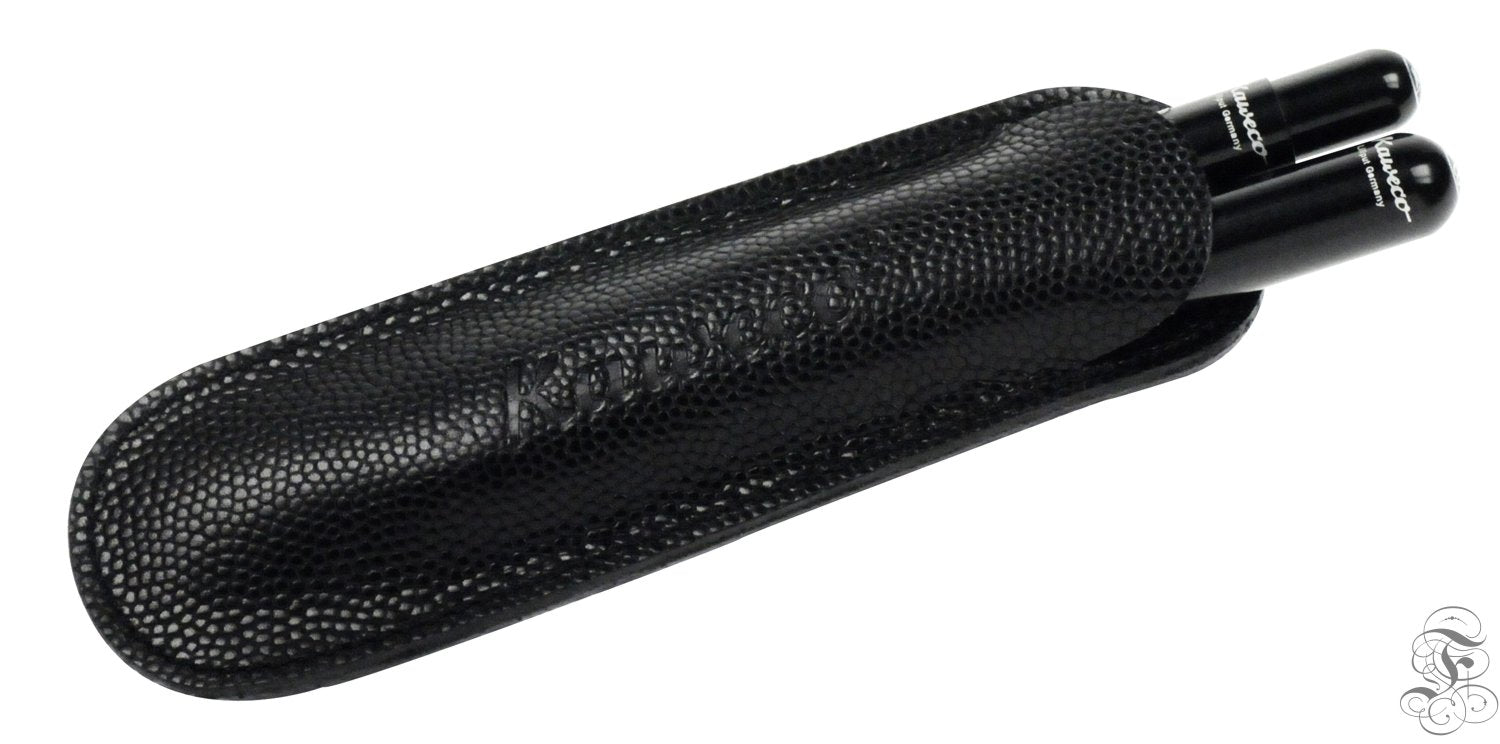 Kaweco penpouch black for 2 Liliput pens leather - Fontoplumo