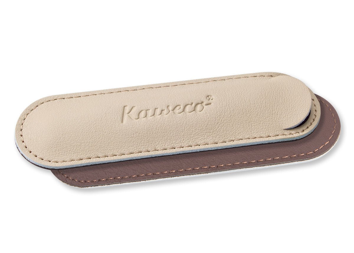 Kaweco penpouch creamy espresso for 1 Sport pen leather - Fontoplumo