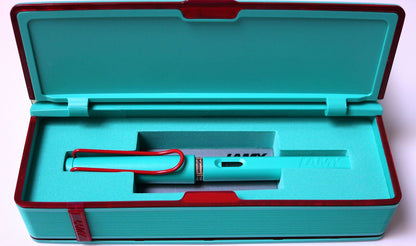 LAMY safari Candy Aquamarine with red clip - Fontoplumo