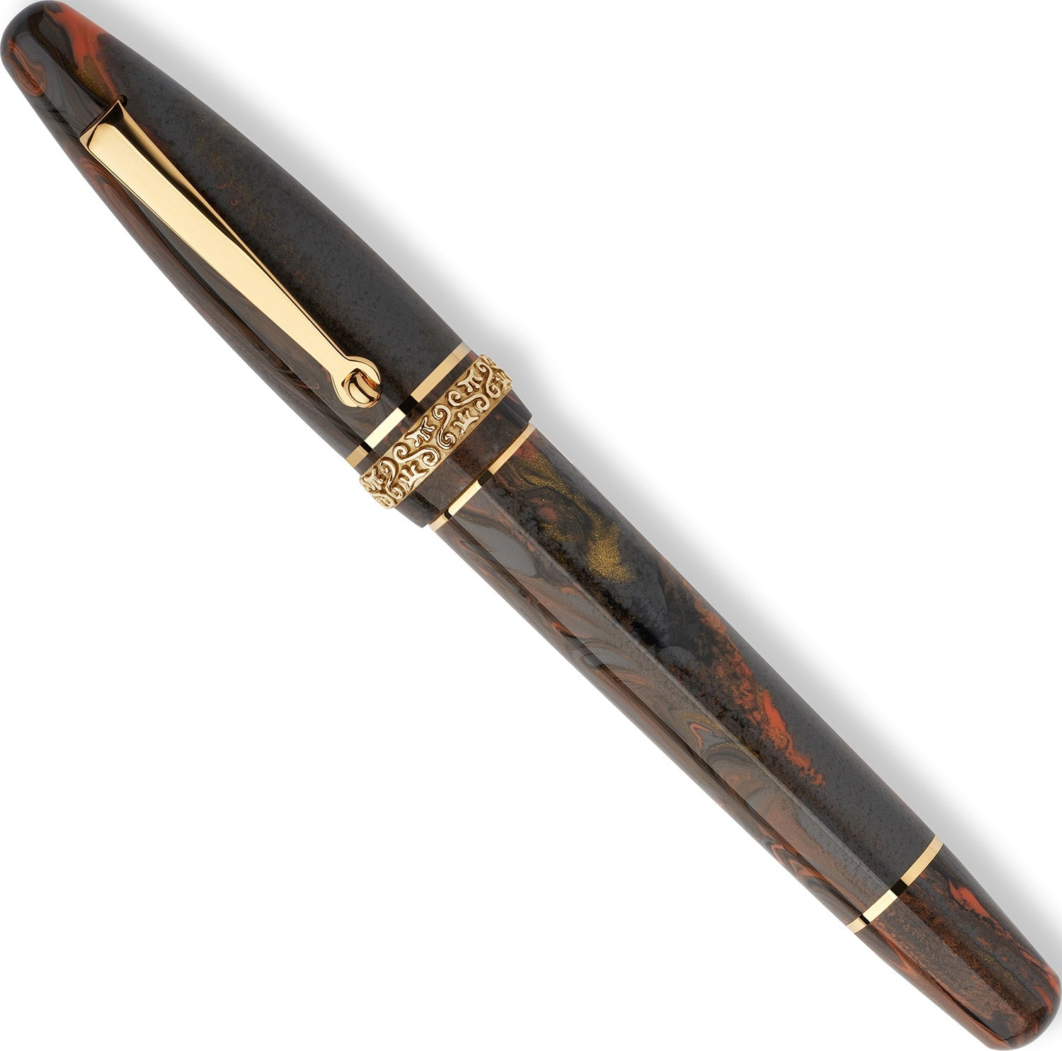 Maiora Ogiva Golden Age 2.0 earth gold fountain pen - Fontoplumo