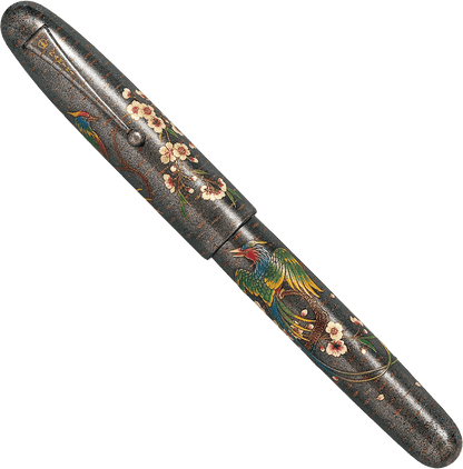 Namiki Emperor Rakucho birds & weeping cherry blossom fountain pen - Fontoplumo