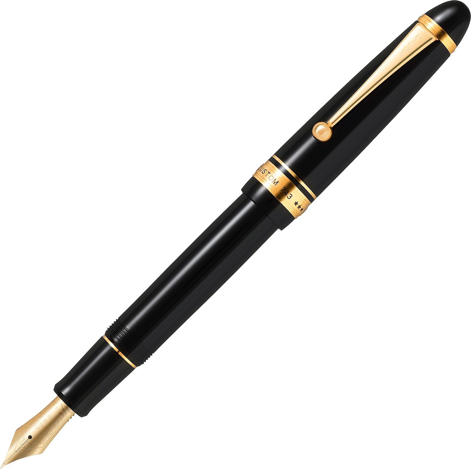 Pilot Custom 743 Black fountain pen - Fontoplumo