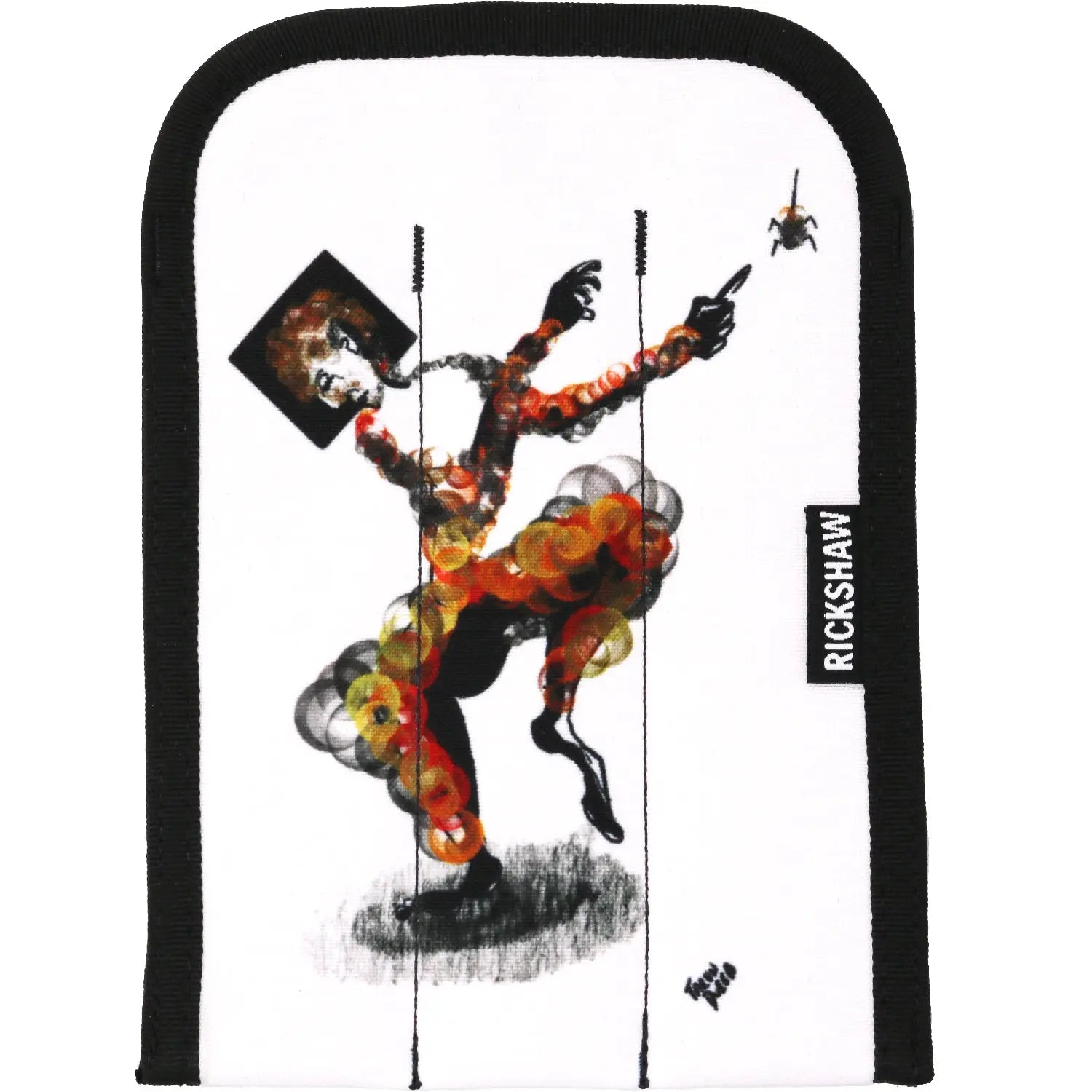 Rickshaw 3 pen coozy Man With Spider by Tarun Durga - Fontoplumo