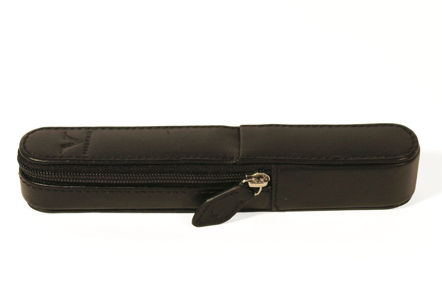 Visconti pen case for 1 pen, black leather - Fontoplumo