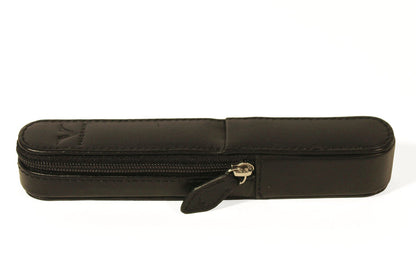Visconti pen case for 1 pen, black leather - Fontoplumo