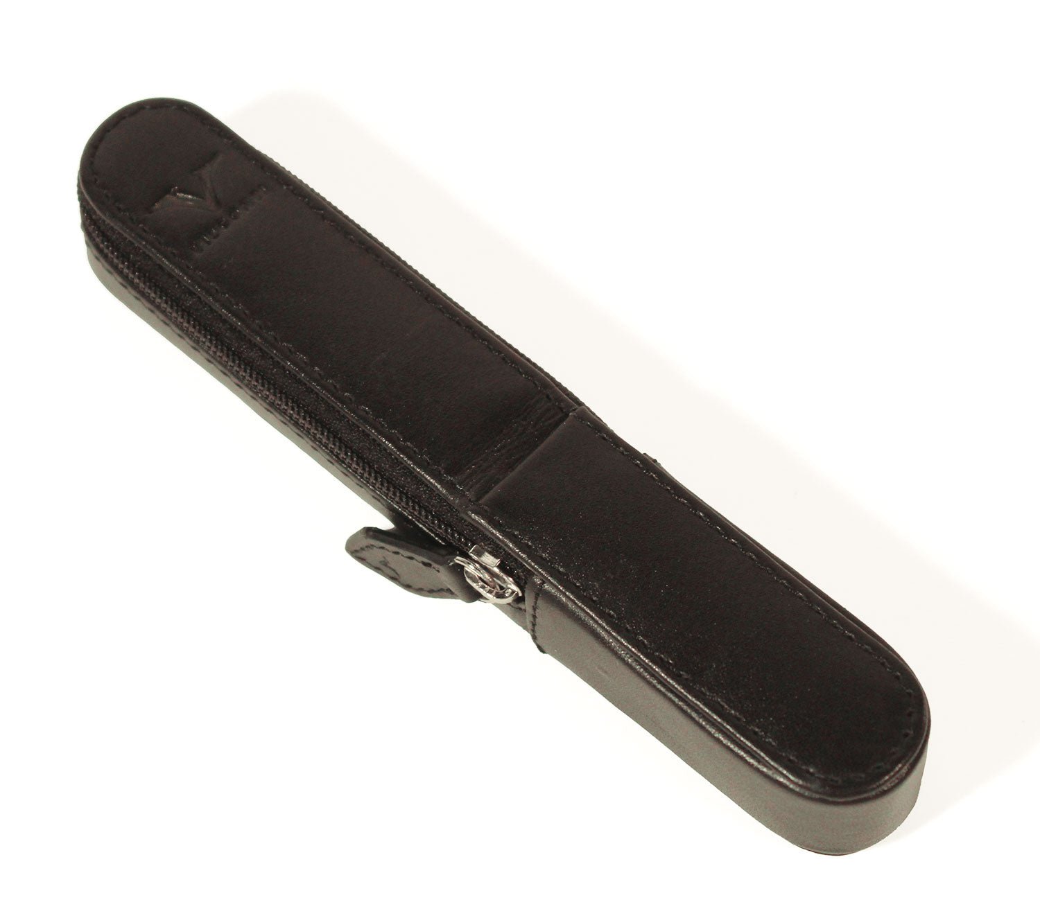 Visconti pen case for 1 pen, black leather - Fontoplumo